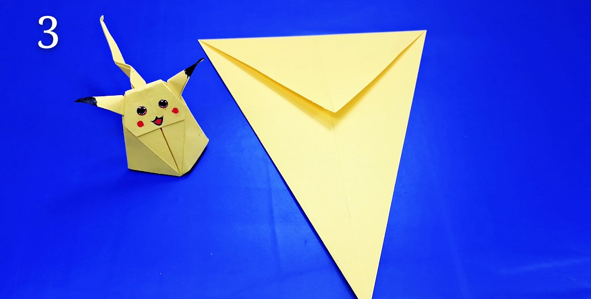 折纸一只立体可爱的皮卡丘图纸详细教程孩子们非常喜欢玩