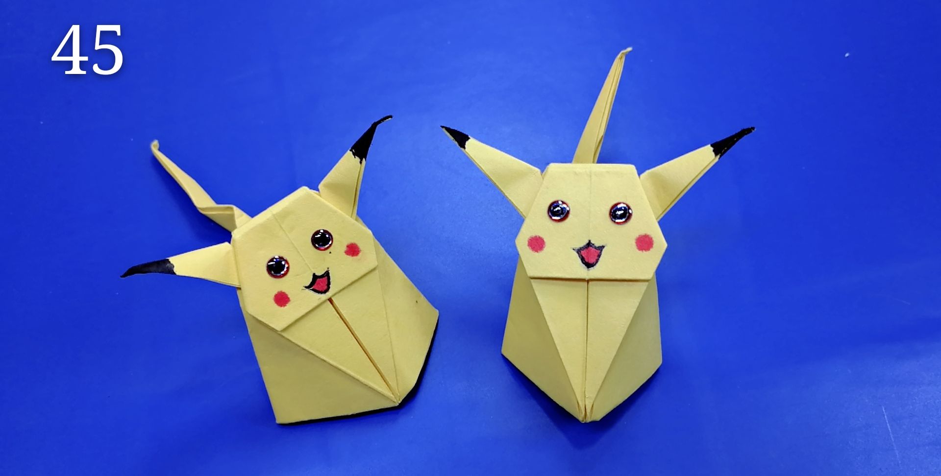 折纸一只立体可爱的皮卡丘图纸详细教程孩子们非常喜欢玩