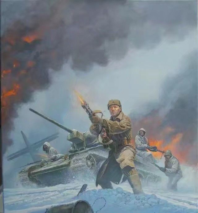 高清油画还原照相机拍不到的二战震撼战斗场景