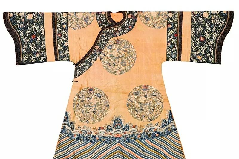 骨董品 中国 刺繍 清朝 武官 織物 珍】 ☆ 吉服 鳳袍 ☆ 中国刺繍 宮廷服 清朝時代 骨董品