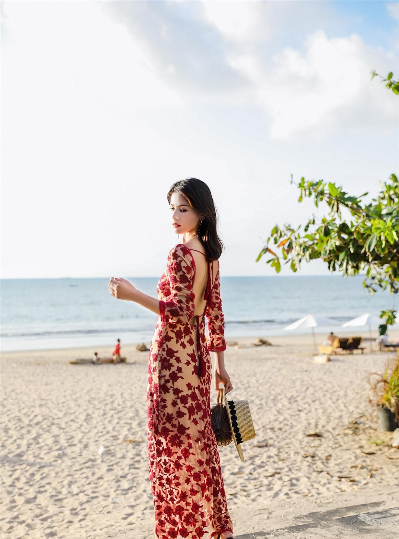 度假刺绣波西米亚长裙 绝对的好衣装 你好 时尚