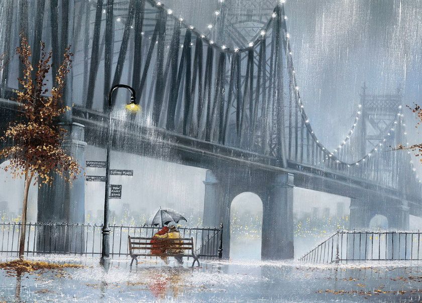 《在雨中》系列油画:来自最喜欢画雨的画家杰夫·罗兰