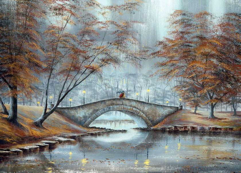 《在雨中》系列油画:来自最喜欢画雨的画家杰夫·罗兰