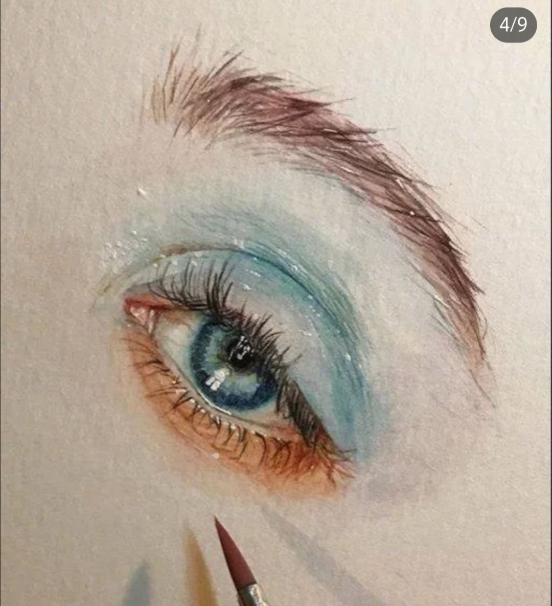大神笔下的动人明眸,超美的水彩人物眼睛绘画分享!