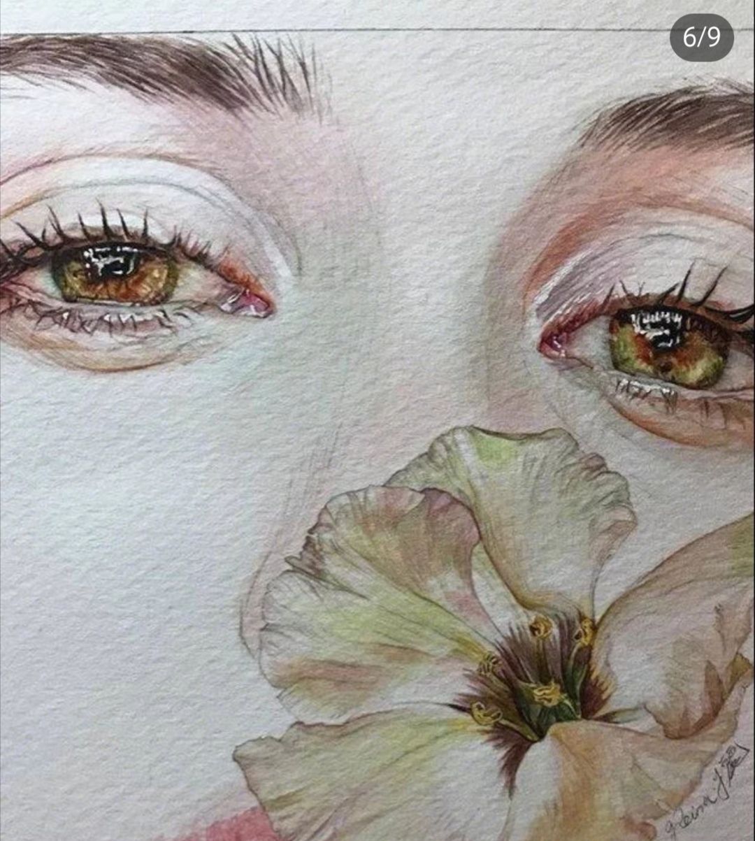 大神笔下的动人明眸,超美的水彩人物眼睛绘画分享!