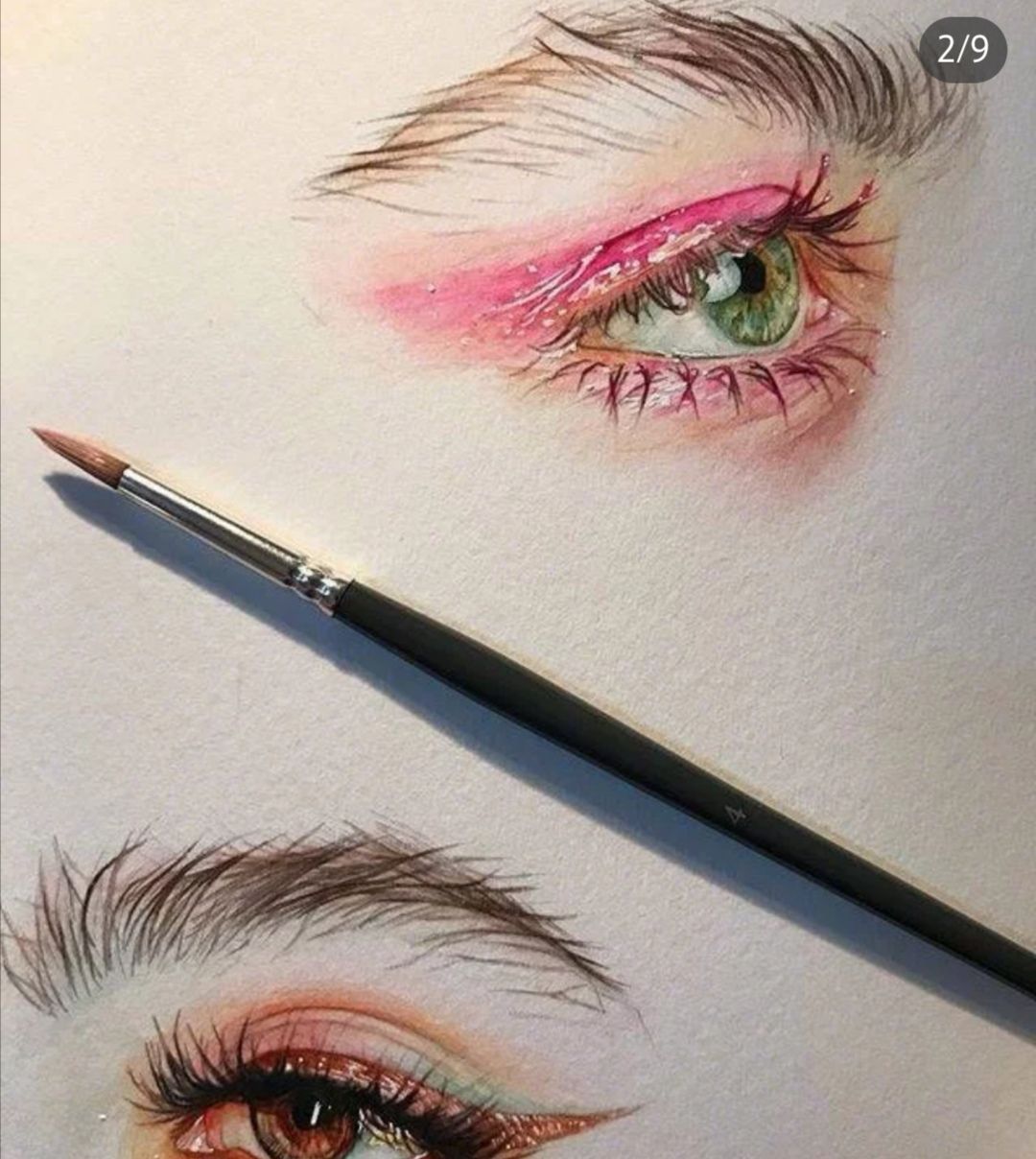 大神笔下的动人明眸,超美的水彩人物眼睛绘画分享!