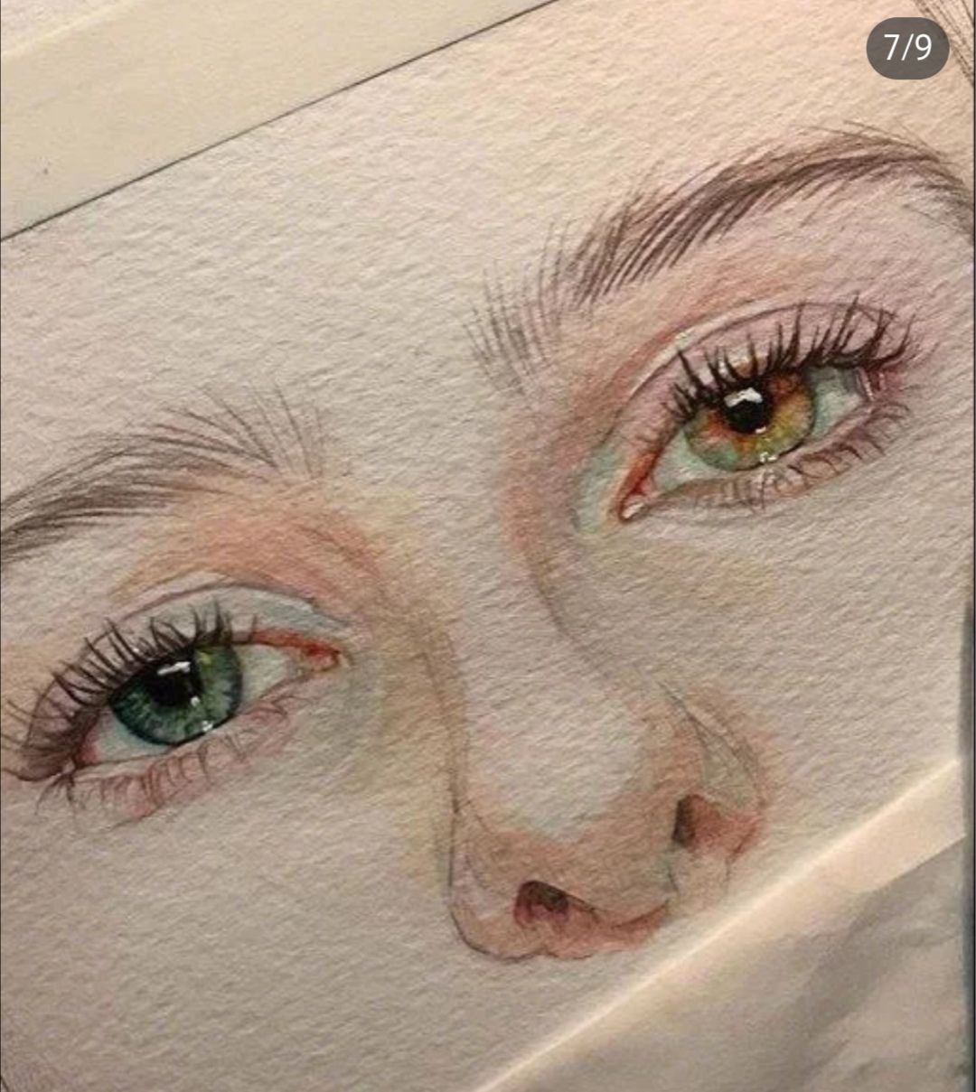 大神笔下的动人明眸,超美的水彩人物眼睛绘画分享!
