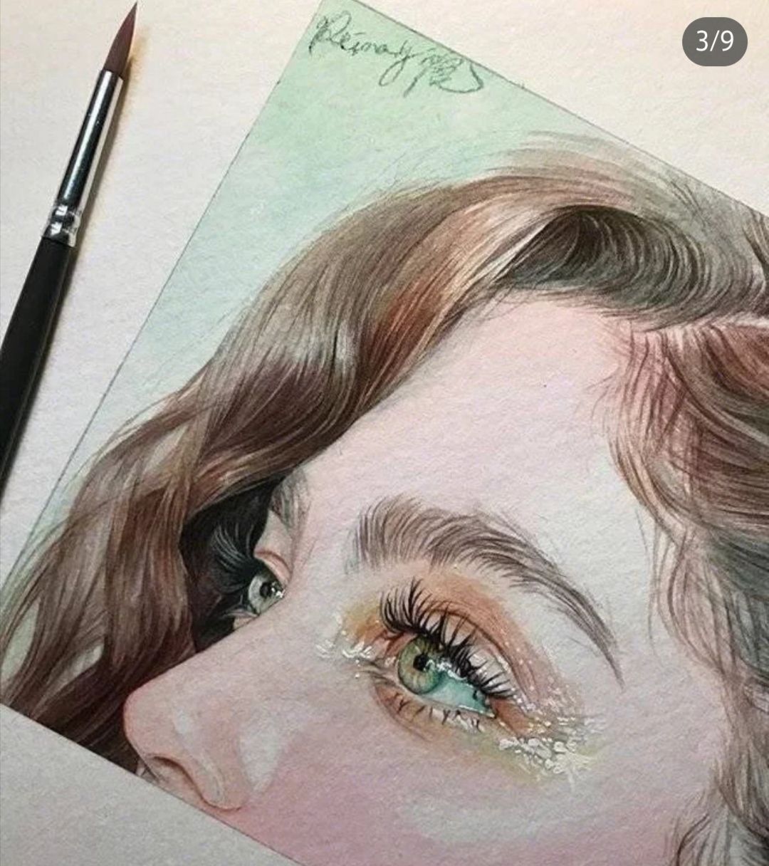 大神笔下的动人明眸,超美的水彩人物眼睛绘画分享!
