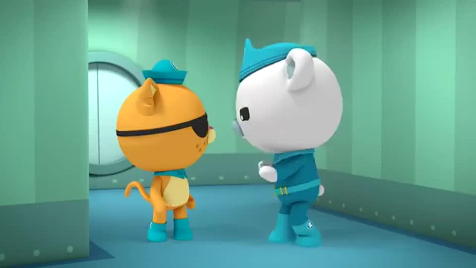 海底小纵队呱唧和队长比赛谁跑得快结果两个人同时到达了