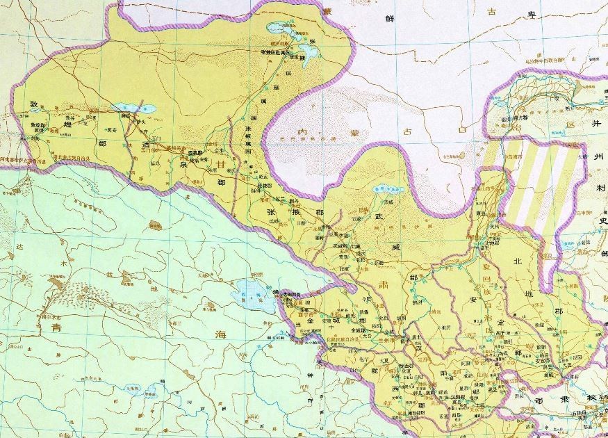 历史地图今天甘肃省与东汉的凉州刺史部有何异同