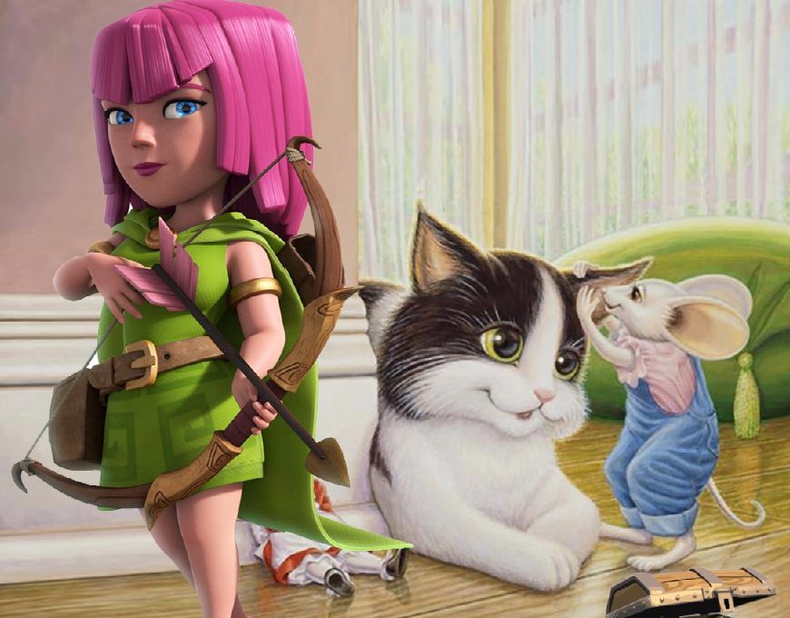 如此美艳的暗夜女巫皇室战争超清人物桌面壁纸