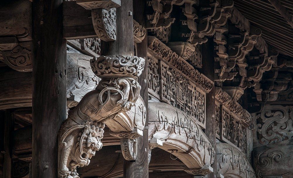 婺源豸峰村古祠堂木雕