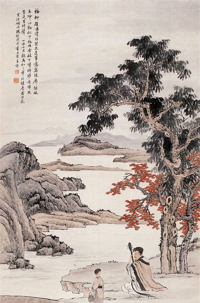 高古传统满纸秀逸冯超然山水画作品欣赏