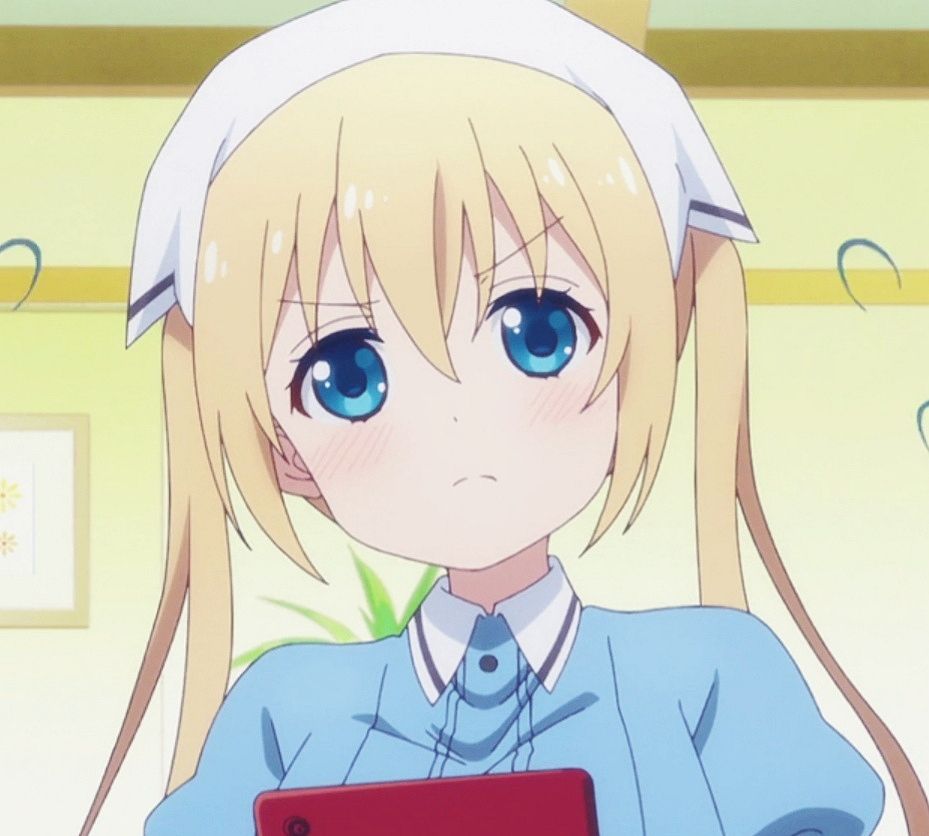 自截萌系女生动漫头像拥有金发双马尾的日向夏帆