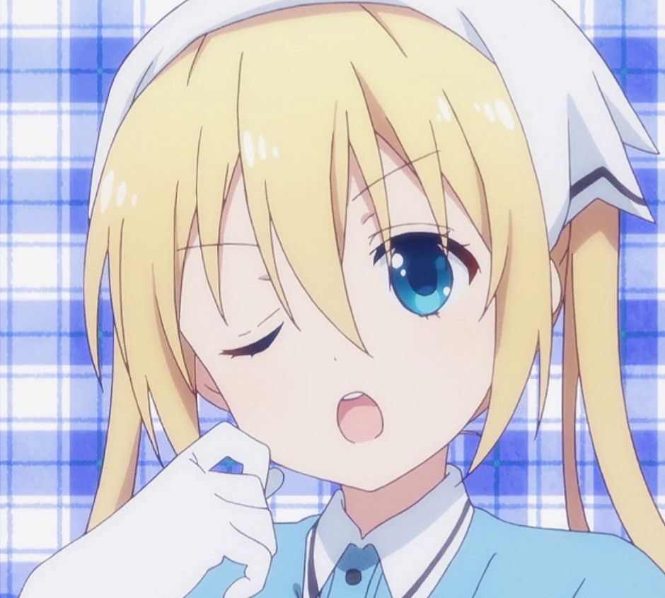 自截萌系女生动漫头像拥有金发双马尾的日向夏帆