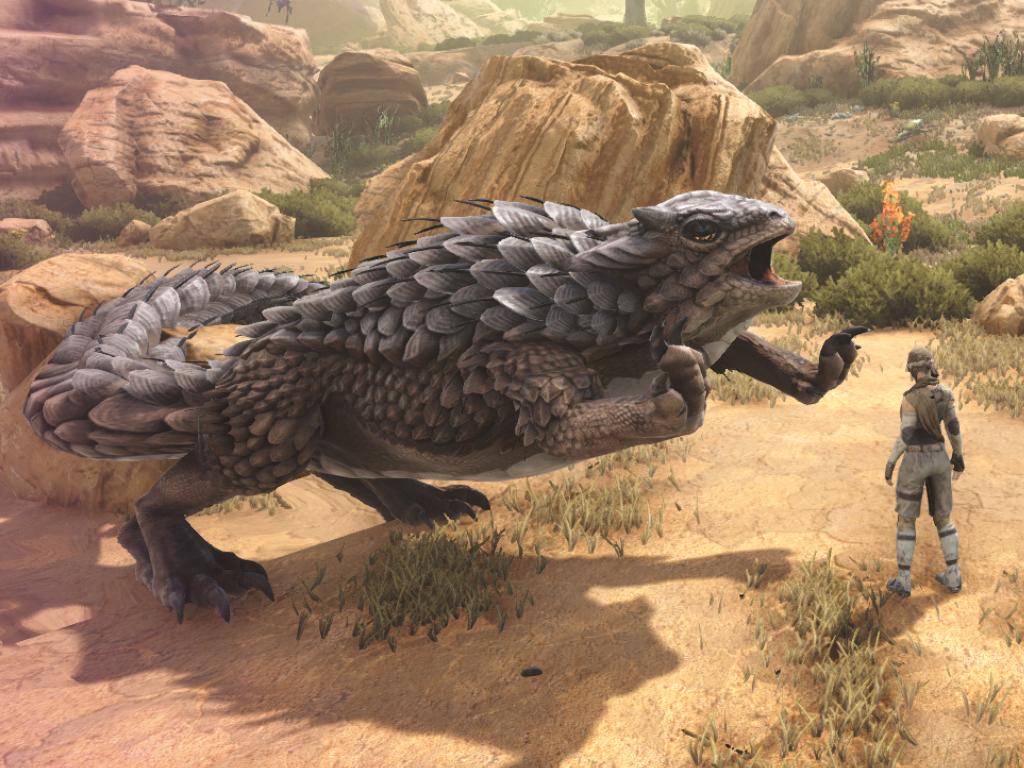 方舟尾巴一扫可以甩出一排尖刺的棘蜥远程射击还能麻醉