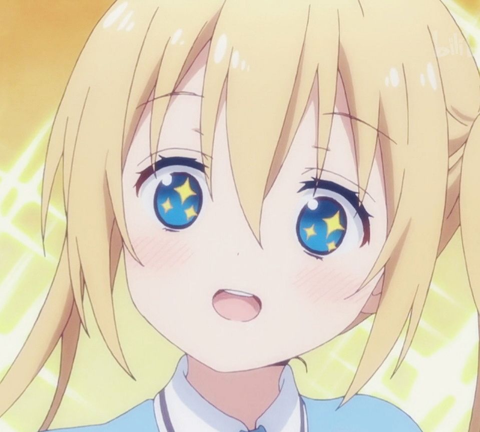 自截萌系女生动漫头像拥有金发双马尾的日向夏帆