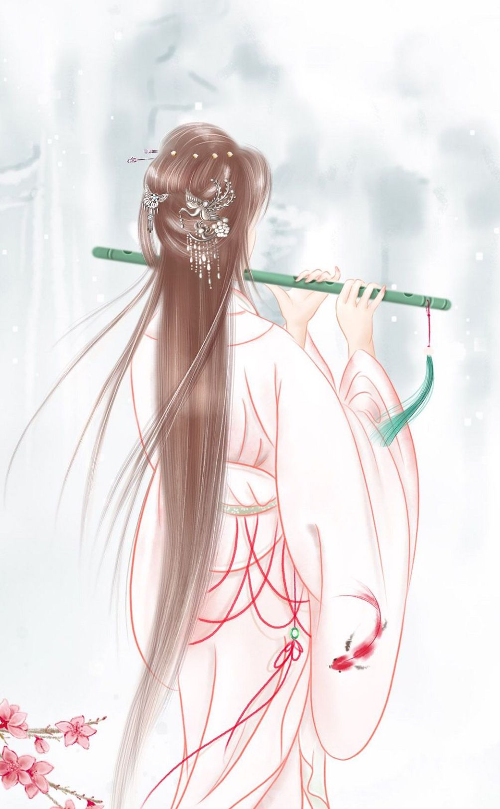 古风美图:流水似落水,如过眼云烟,流水如落花,今朝能有几多愁