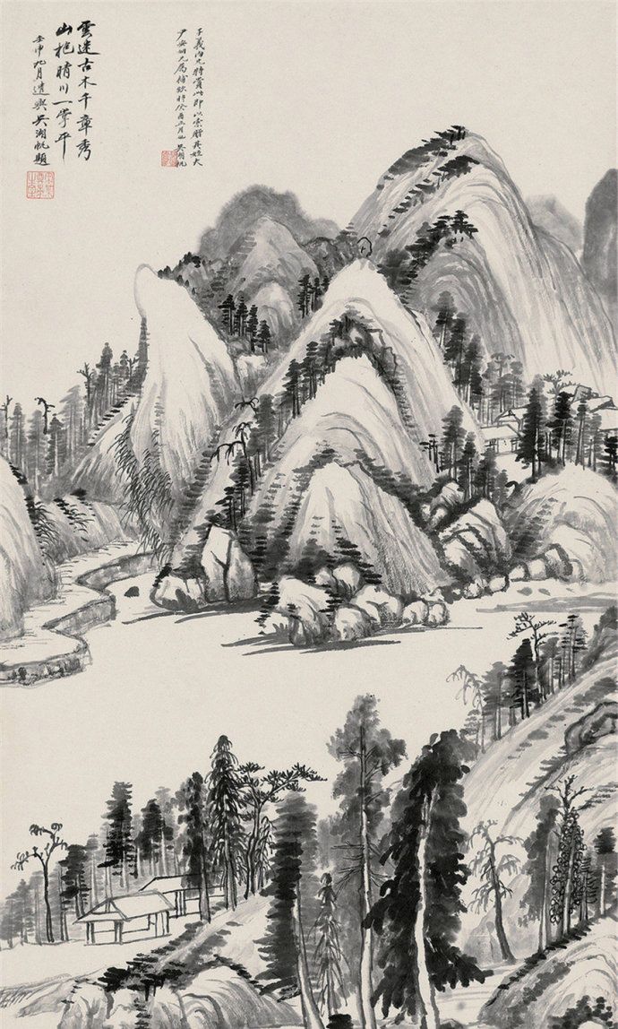 世家子弟,收藏大家,海派画坛吴湖帆山水画作品欣赏_新浪新闻