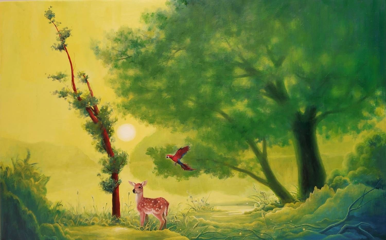 年轻画家刘爽的唯美创意油画作品欣赏