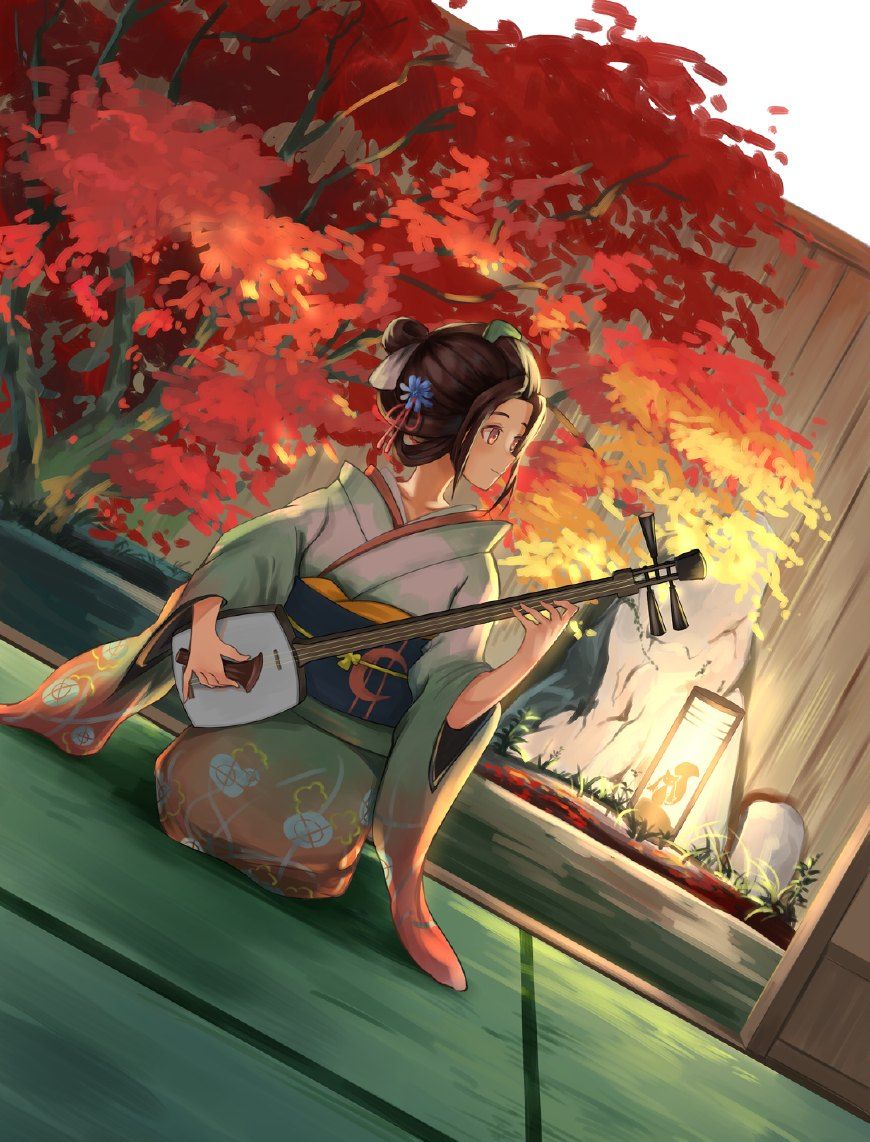 画师们笔下的和服少女:不同画风的樱花妹子,看官们更喜欢哪一位_高清