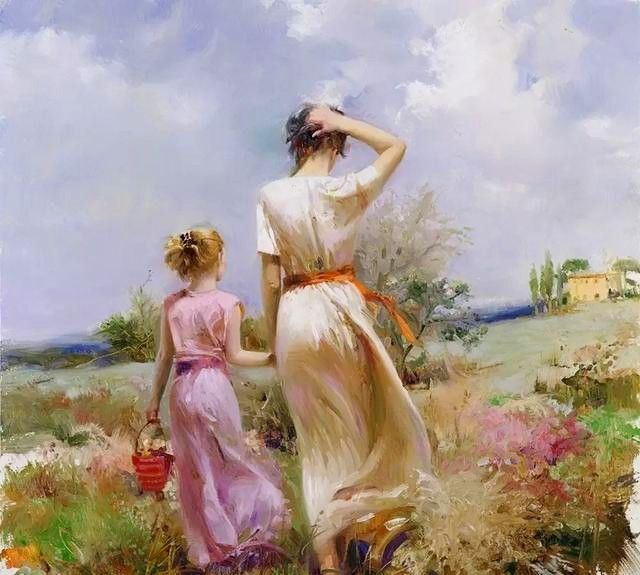 皮诺·德埃尼的母子亲情画作品