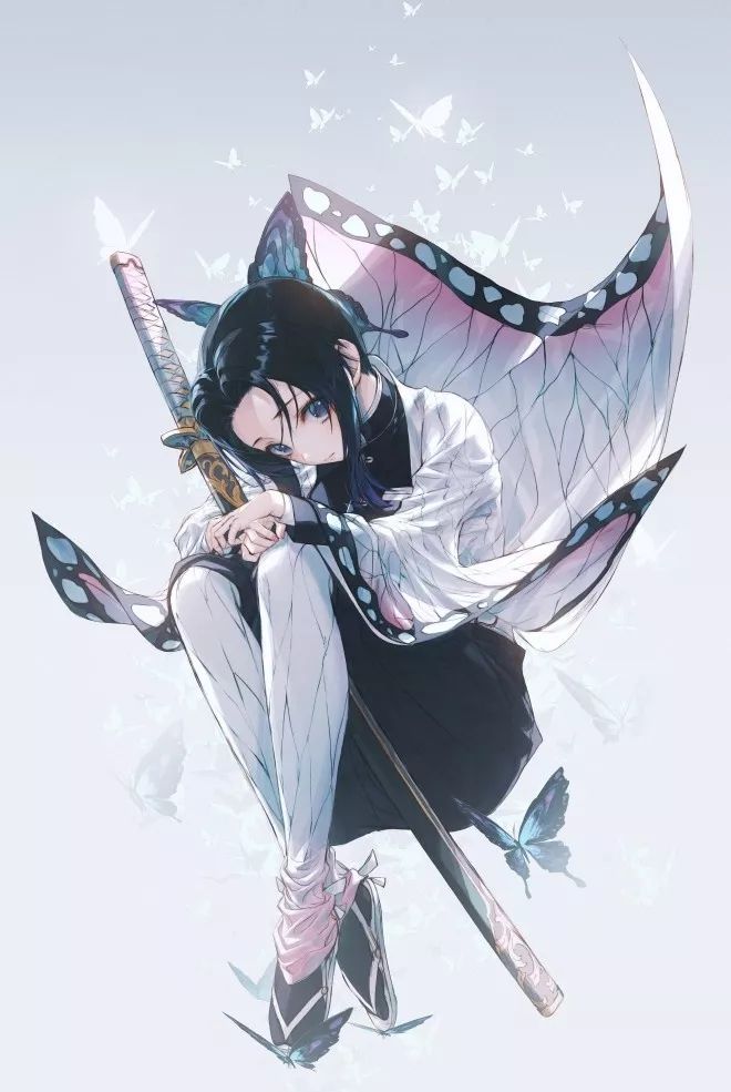 九柱实力排名,蝴蝶忍,祢豆子精美插画特辑 - 鬼灭之刃蝴蝶忍头像唯美