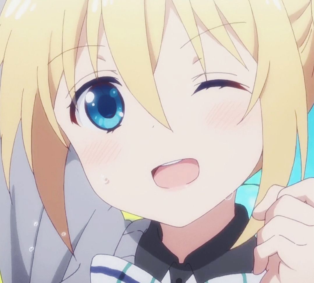 自截萌系女生动漫头像拥有金发双马尾的日向夏帆