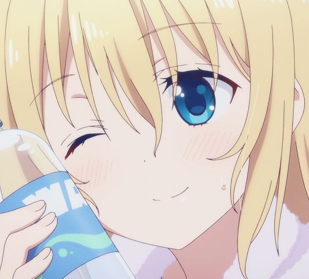 自截萌系女生动漫头像拥有金发双马尾的日向夏帆