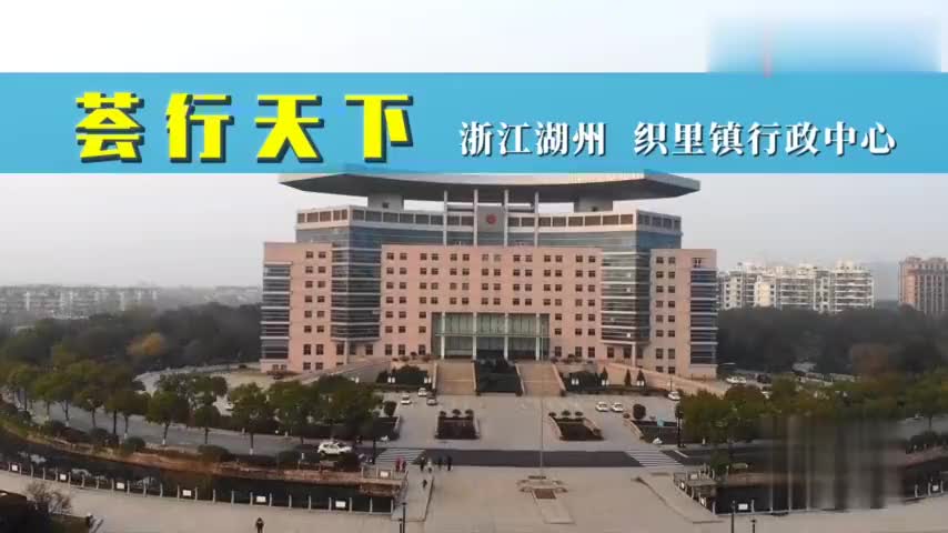 浙江经济强镇的政府大楼什么样来看湖州织里镇行政中心航拍