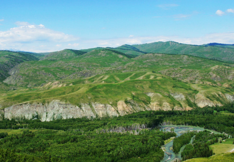 中哈边界大峡谷,位于新疆西北边陲中哈边界,油画般的色彩