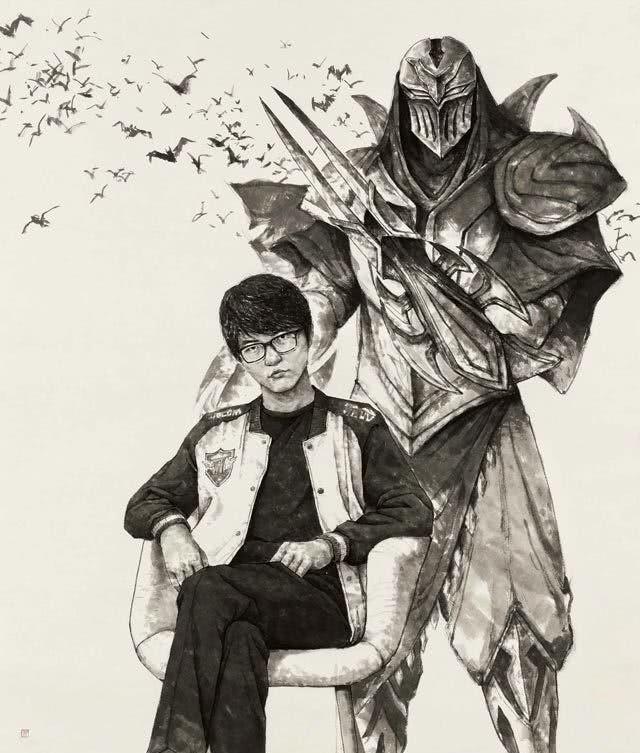 英雄联盟:skt又进世界赛了他来了他来了他打完人机高兴跑来了|费克