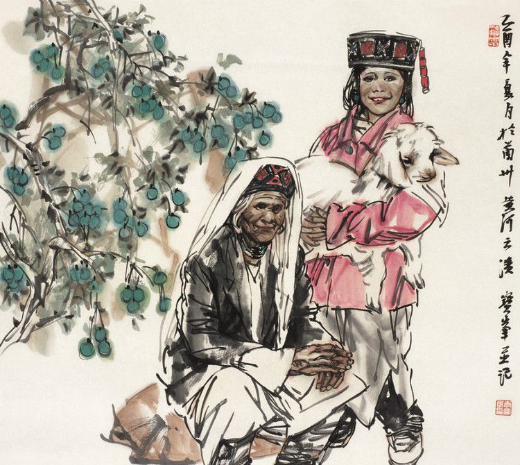 笔墨生动形象活泼甘肃画院李宝峰人物画作品欣赏