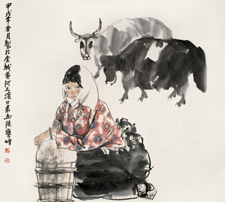 笔墨生动形象活泼甘肃画院李宝峰人物画作品欣赏