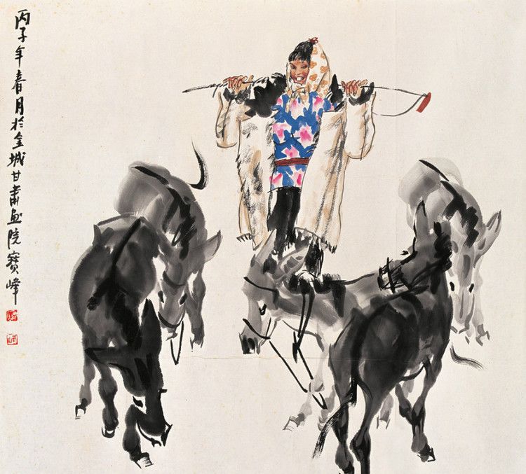 笔墨生动形象活泼甘肃画院李宝峰人物画作品欣赏