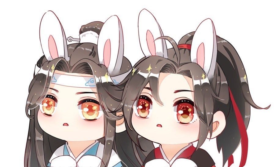 可爱的q版忘羡手绘,有魏无兔兔和蓝兔兔,超有爱_高清图集_新浪网