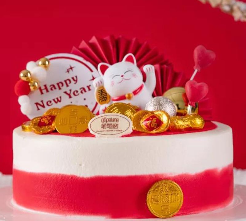 2020年春节鼠年蛋糕生肖鼠蛋糕含有鼠恭喜发财的蛋糕