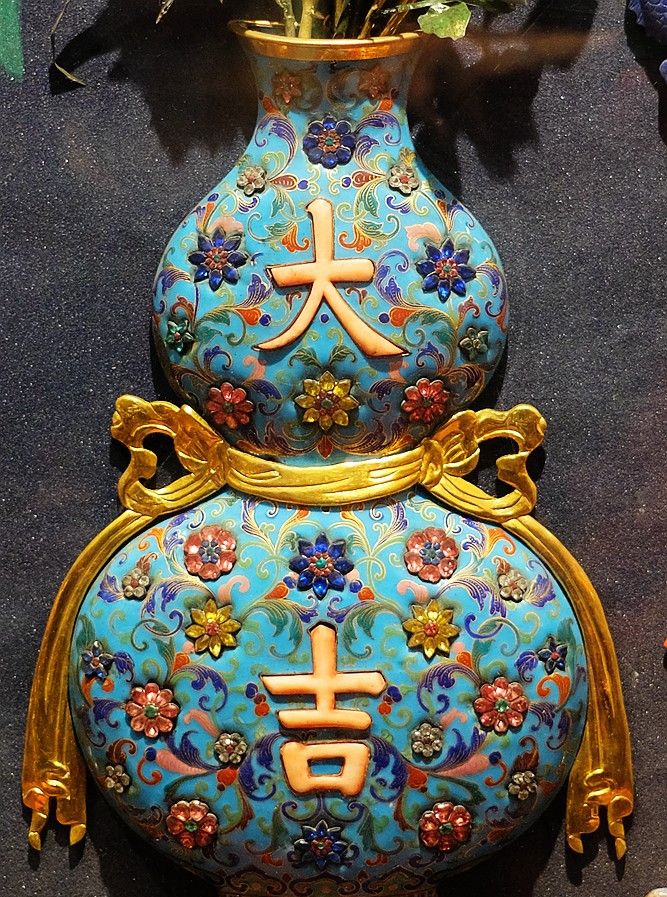 吉庆有余,岁岁平安,集众多美好寓意于一身的清宫大吉葫芦图挂屏