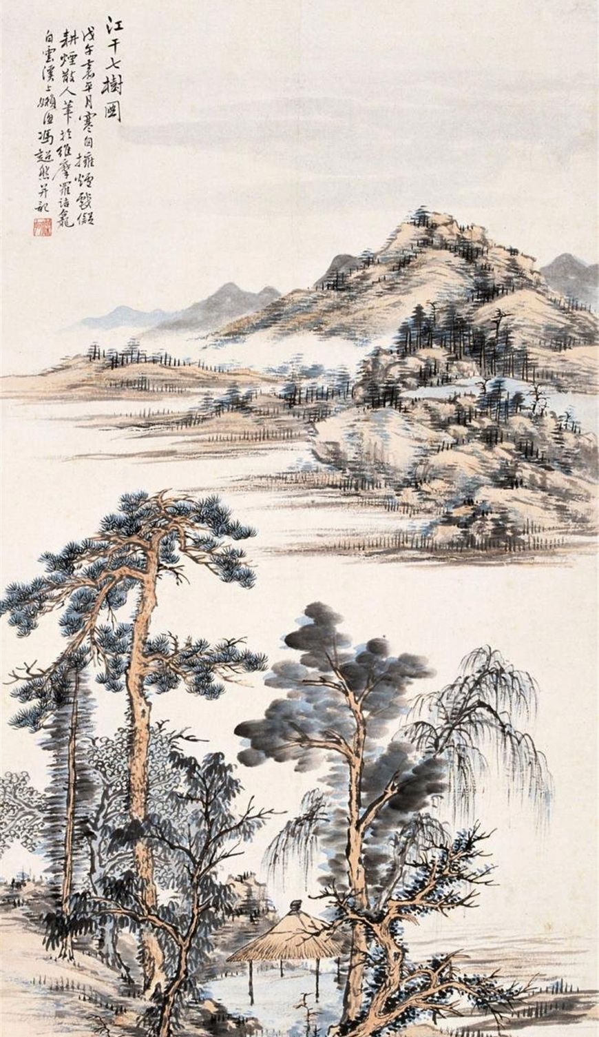 高古传统满纸秀逸冯超然山水画作品欣赏