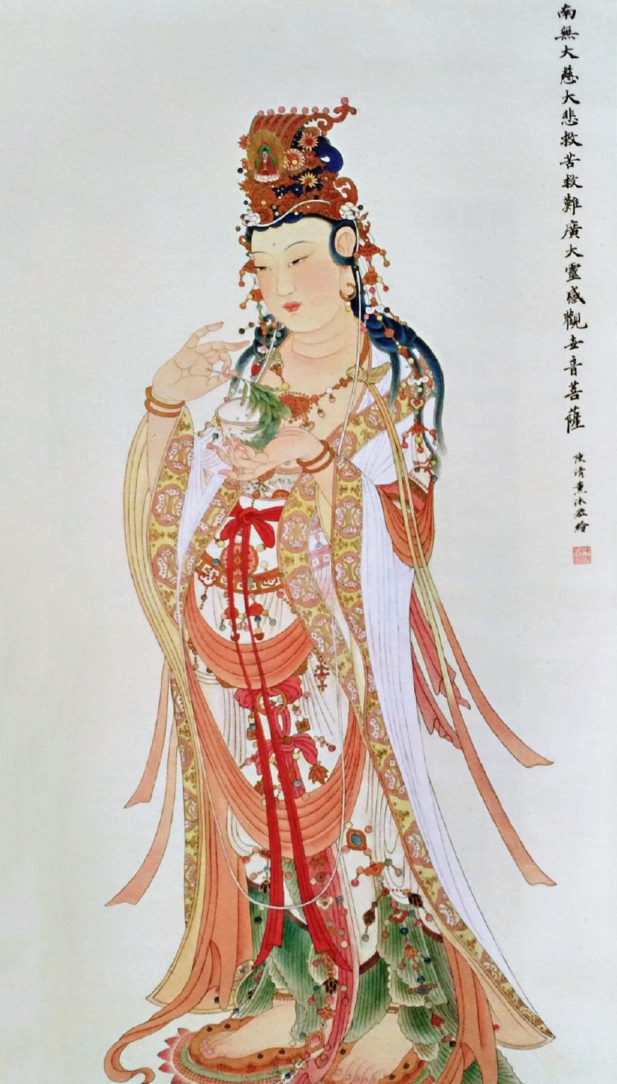 庄严和善慈悲为怀的观音画像祝大家新春快乐猪年大吉