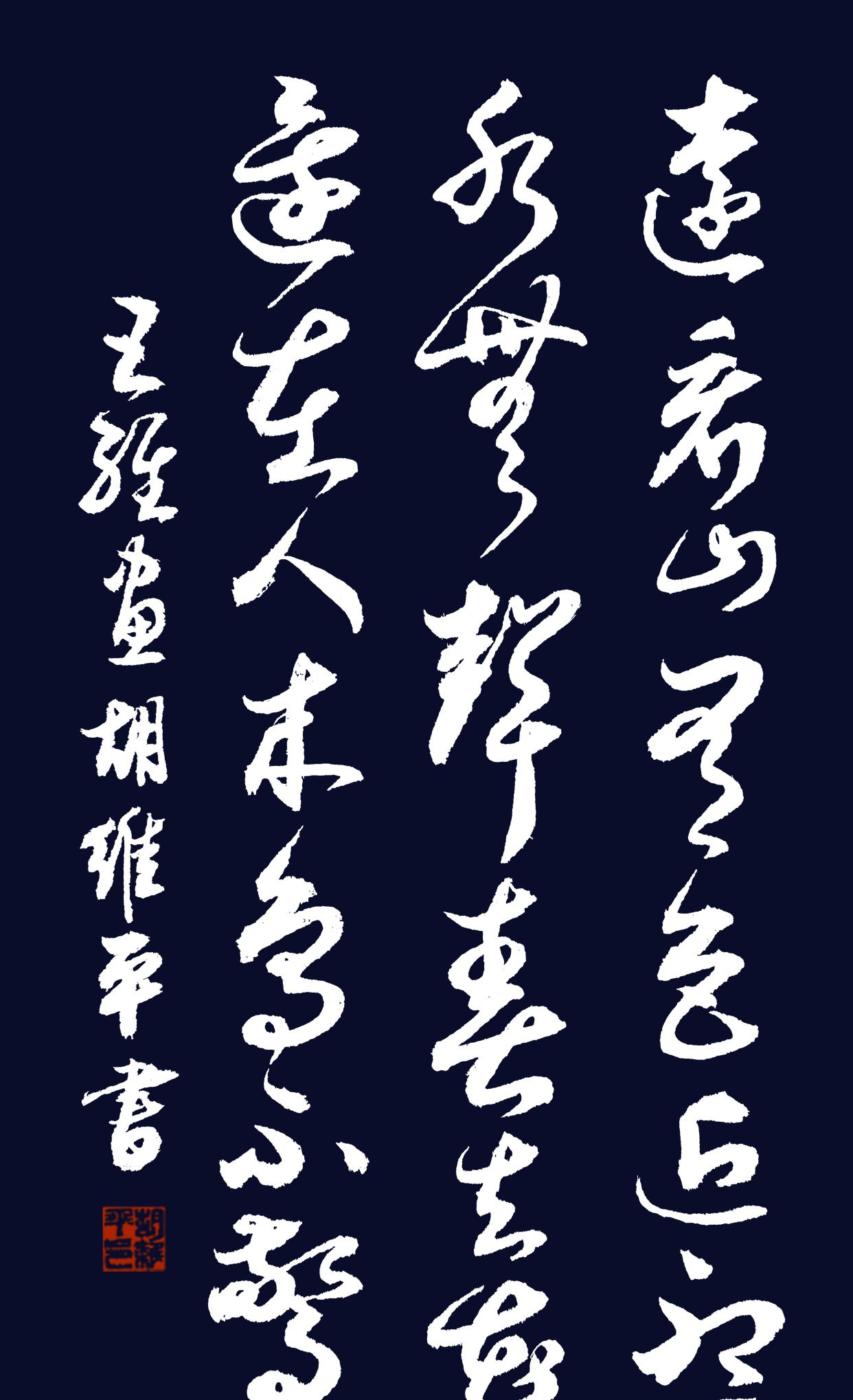 胡维平草书,行书,楷书作品 王维《画》