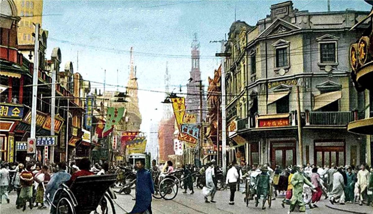 老照片 1940年代的上海 繁华程度超出想象