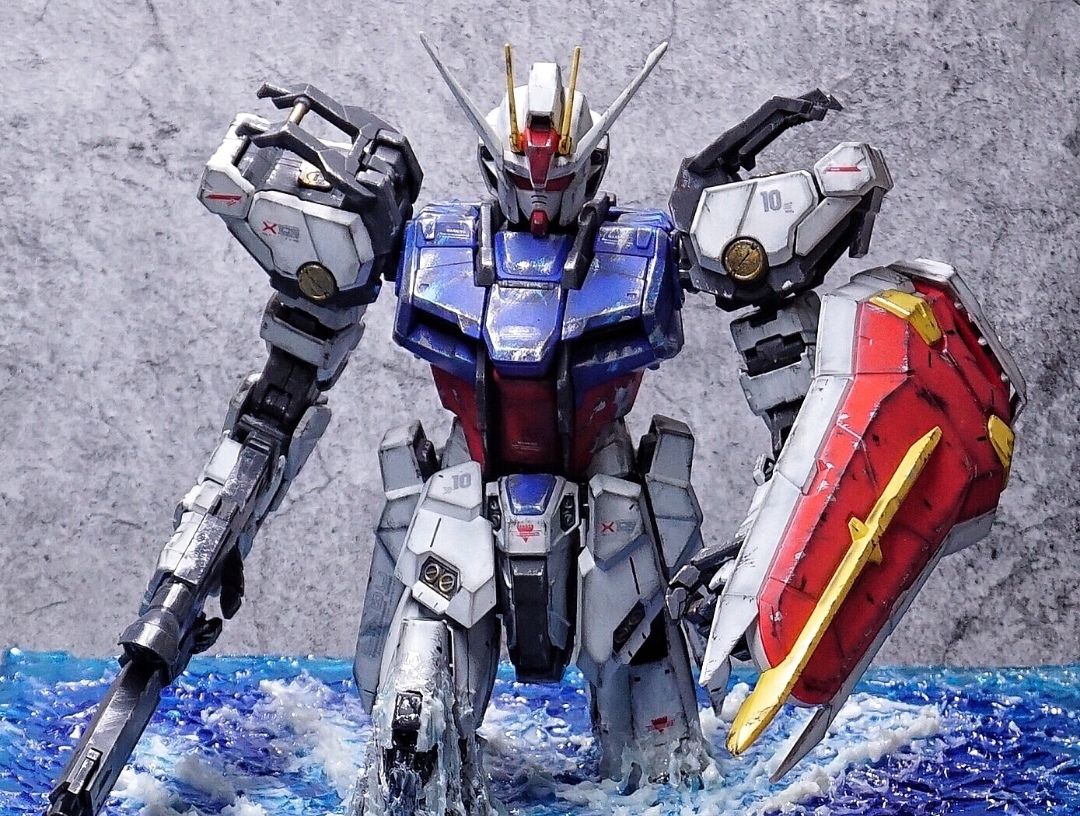 高达强袭独角兽在海中行进的场景效果展示|独角兽|行进|场景_新浪新闻