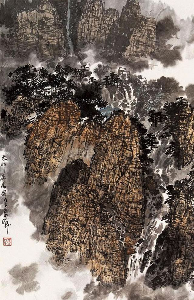 气势豪壮当代山水画名家雷正民国画作品欣赏