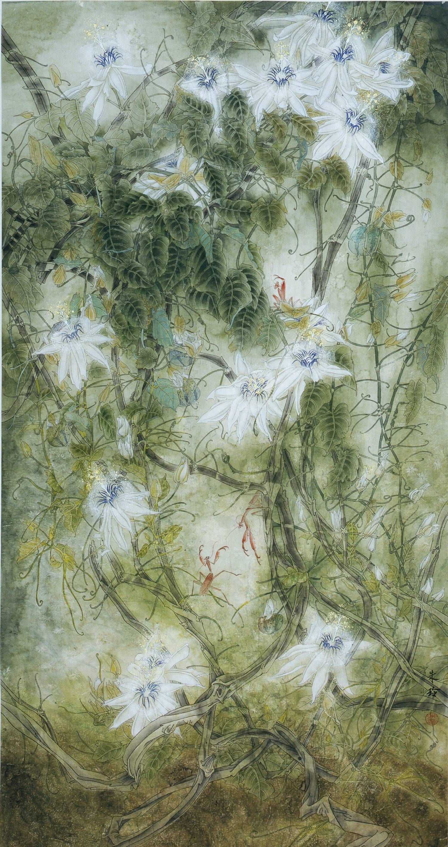 中央美术学院中国画学院毕业研究所朱育的工笔画作品欣赏