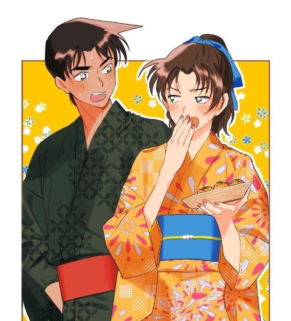 名侦探柯南和服浴衣cp情侣装合集双人甜蜜同框美如画