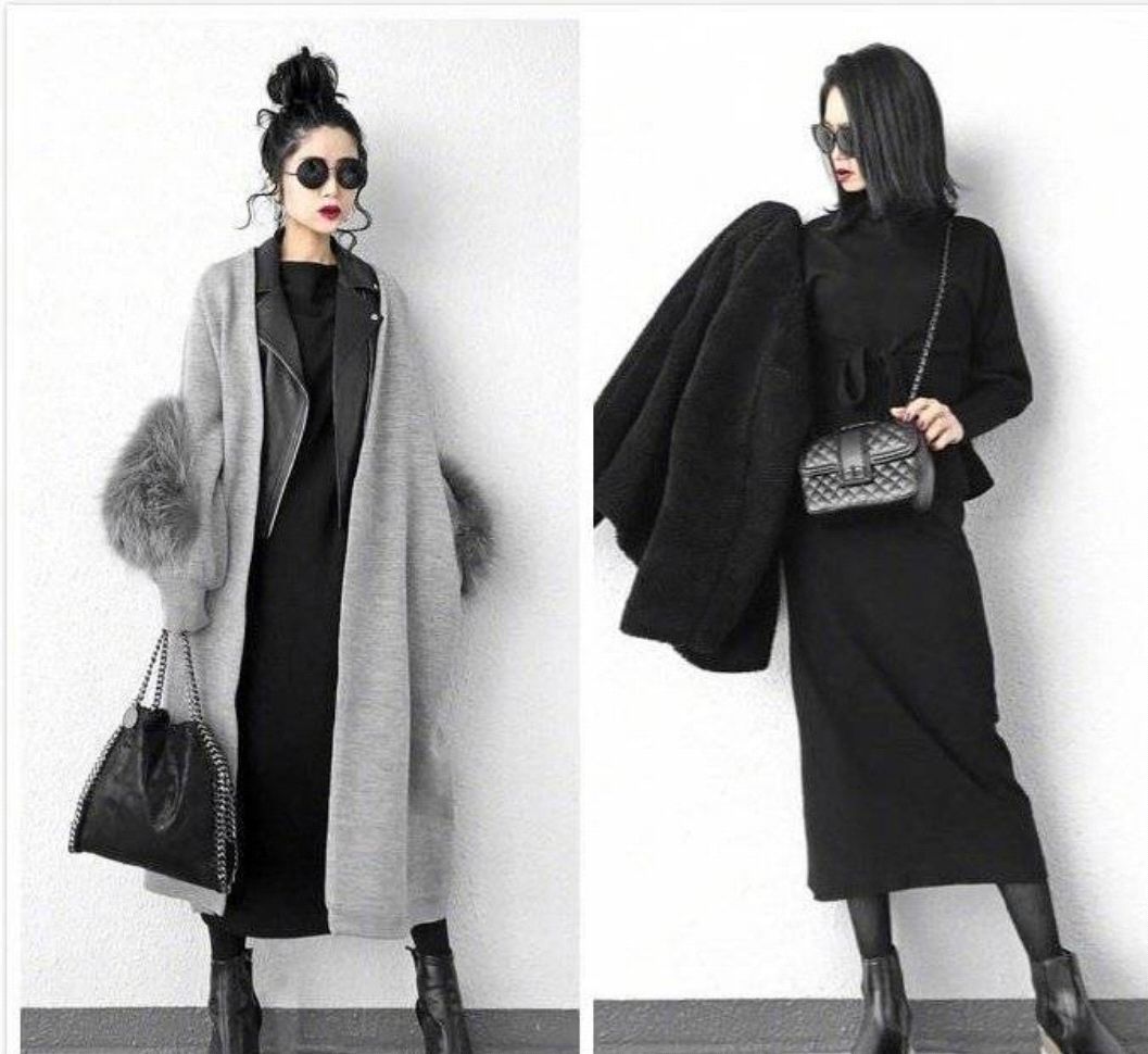 极简黑白灰穿搭,个性时髦又保暖,满满的高级感|时髦|三色|大衣_新浪