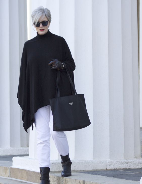 老年时尚博主bethdjalali冬季穿搭look