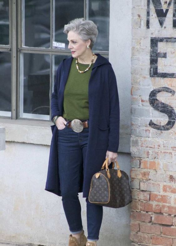 老年时尚博主bethdjalali冬季穿搭look