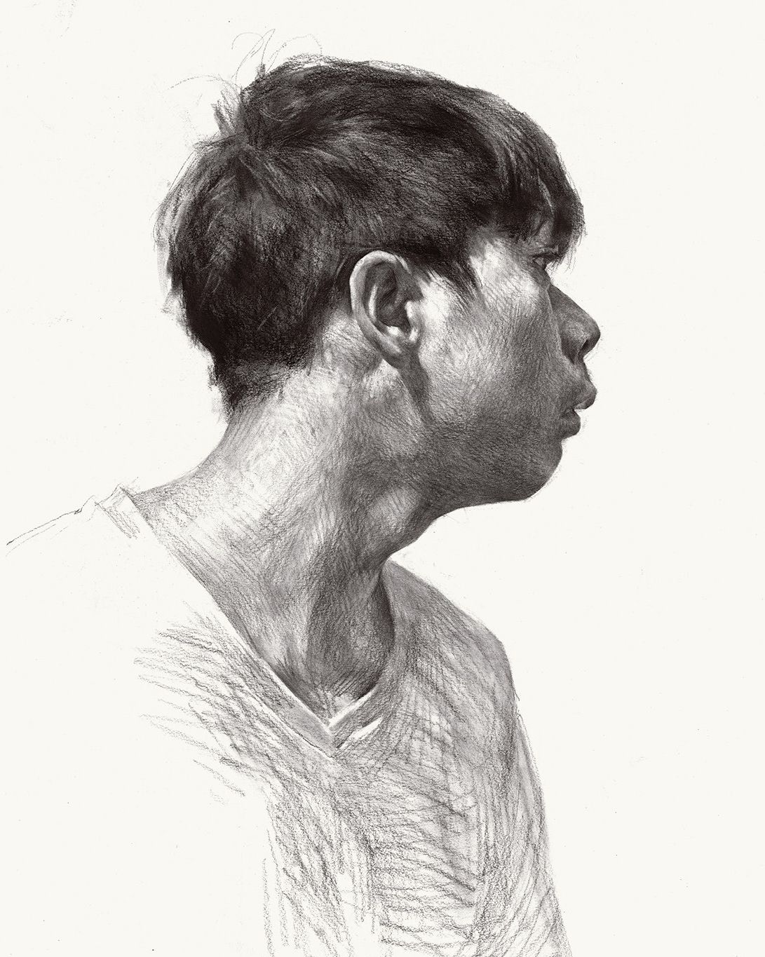 非常棒的男青年素描头像分享,松动的手法,你应该学一学!